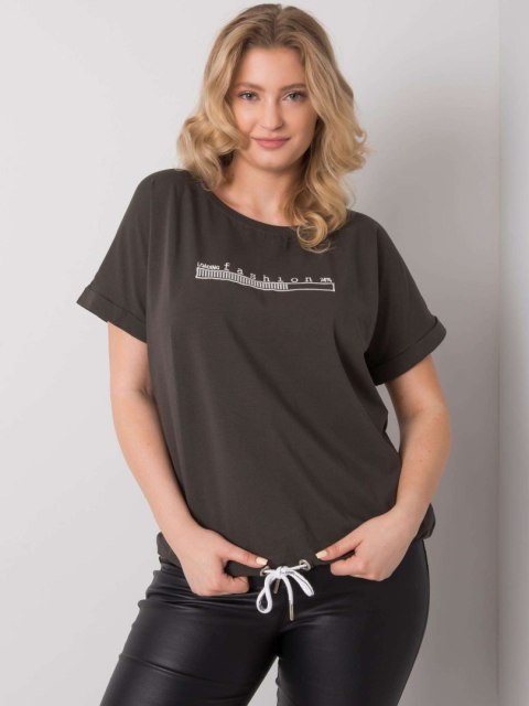 Bluzka RV-BZ-6578.15P ciemny khaki Bluzka RV-BZ-6578.15P ciemny khaki