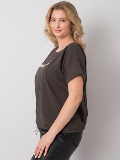 Bluzka RV-BZ-6578.15P ciemny khaki Bluzka RV-BZ-6578.15P ciemny khaki
