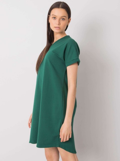 Sukienka RV-SK-6757.39P ciemny zielony S Sukienka RV-SK-6757.39P ciemny zielony S