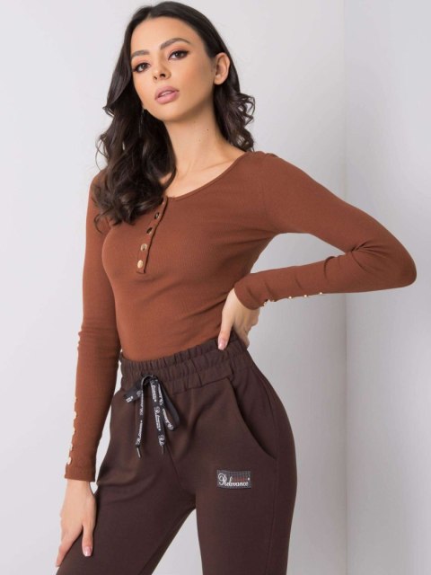 Bluzka RV-BZ-6065.80P ciemny brązowy S Bluzka RV-BZ-6065.80P ciemny brązowy S