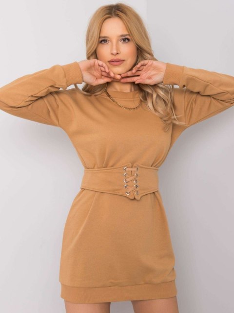 Sukienka RV-SK-6179.09 camelowy L/XL