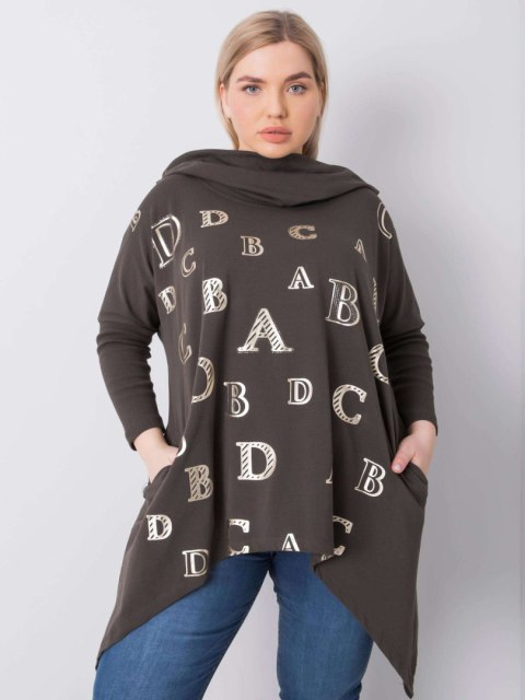 Bluzka RV-BZ-6458.46P ciemny khaki Bluzka RV-BZ-6458.46P ciemny khaki
