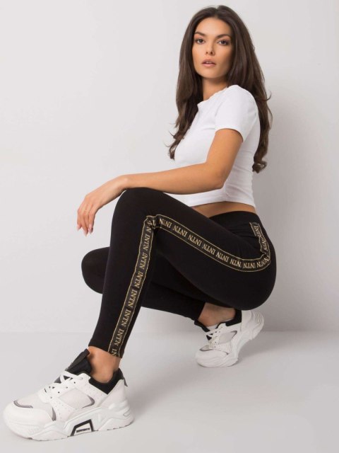 Leginsy LA-LG-T-45.78P czarno-złoty S