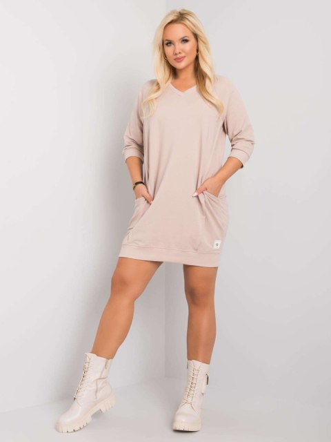 Sukienka RV-SK-6847.59P beżowy Sukienka RV-SK-6847.59P beżowy