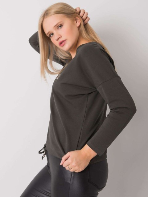Bluzka RV-BZ-7141.22 ciemny khaki Bluzka RV-BZ-7141.22 ciemny khaki