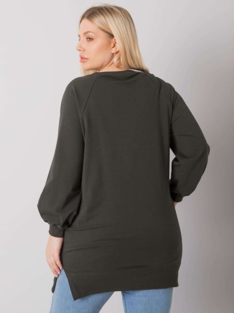 Bluzka RV-BZ-7227.95 ciemny khaki Bluzka RV-BZ-7227.95 ciemny khaki