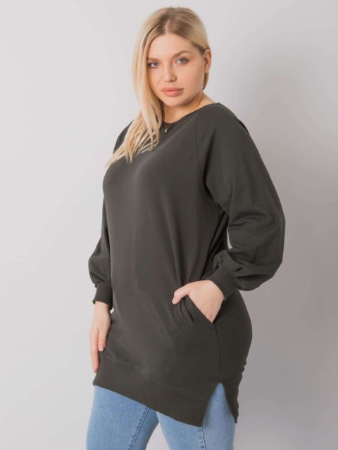 Bluzka RV-BZ-7227.95 ciemny khaki Bluzka RV-BZ-7227.95 ciemny khaki