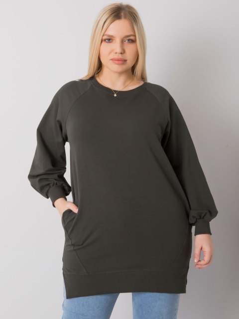 Bluzka RV-BZ-7227.95 ciemny khaki Bluzka RV-BZ-7227.95 ciemny khaki