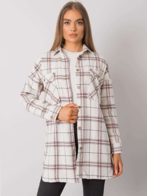 Koszula TO-KS-0810-3.32 biało-różowy L/XL