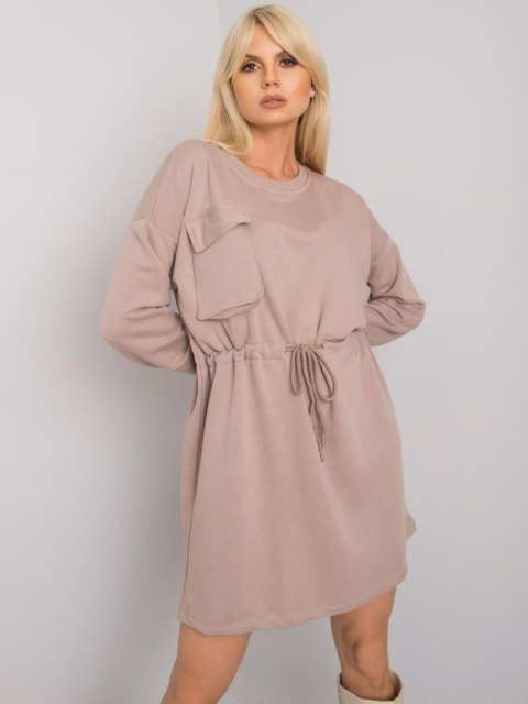 Sukienka RV-SK-7011.27X ciemny bezowy L/XL