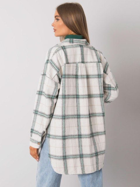 Koszula TO-KS-0810-3.32 biało-zielony L/XL