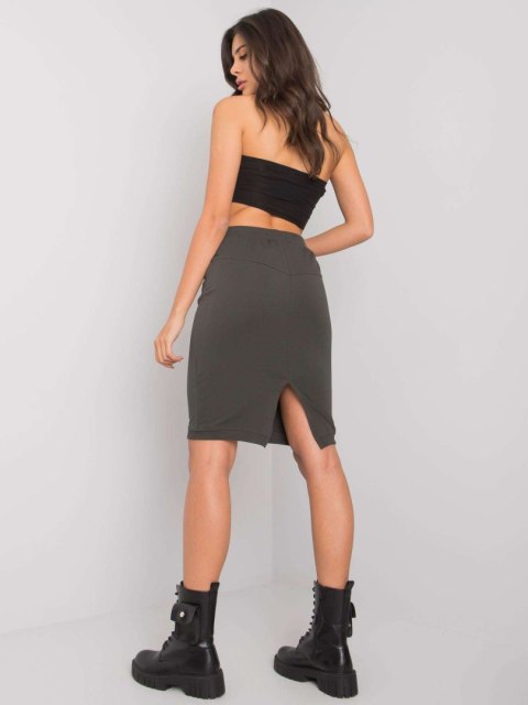 Spódnica RV-SD-4793-1.32 ciemny khaki S