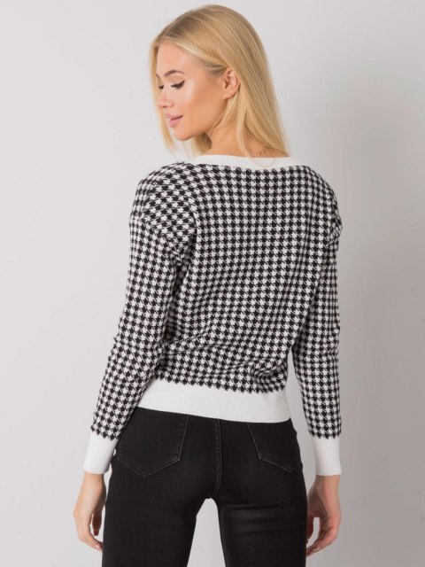 Sweter ASM-SW-14210.32 biało-czarny Sweter ASM-SW-14210.32 biało-czarny