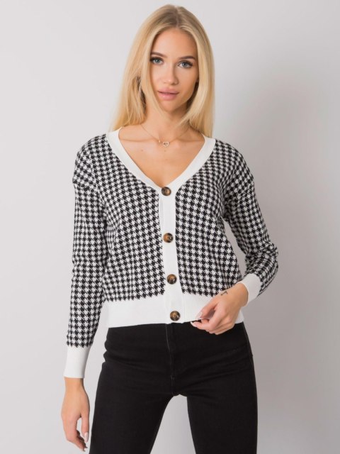 Sweter ASM-SW-14210.32 biało-czarny Sweter ASM-SW-14210.32 biało-czarny