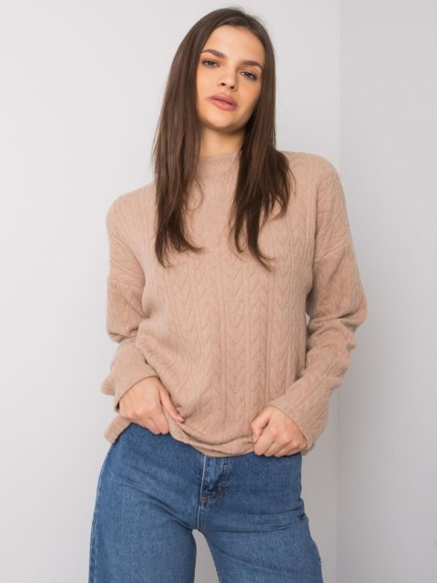 Sweter TO-SW-1213.76 ciemny bezowy M Sweter TO-SW-1213.76 ciemny bezowy M