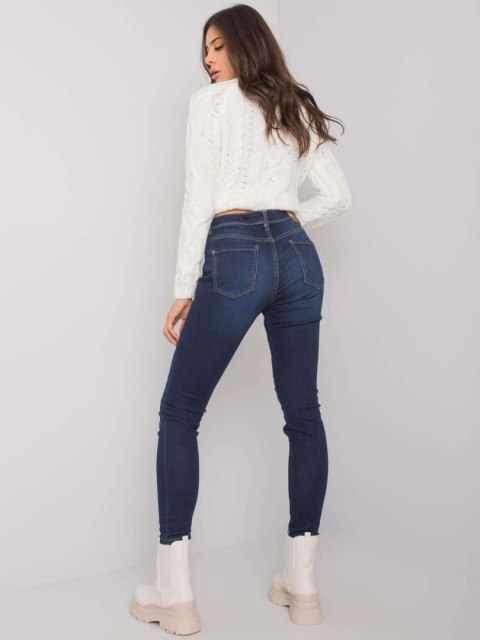Spodnie jeans D85035C62220D253 ciemny niebieski S