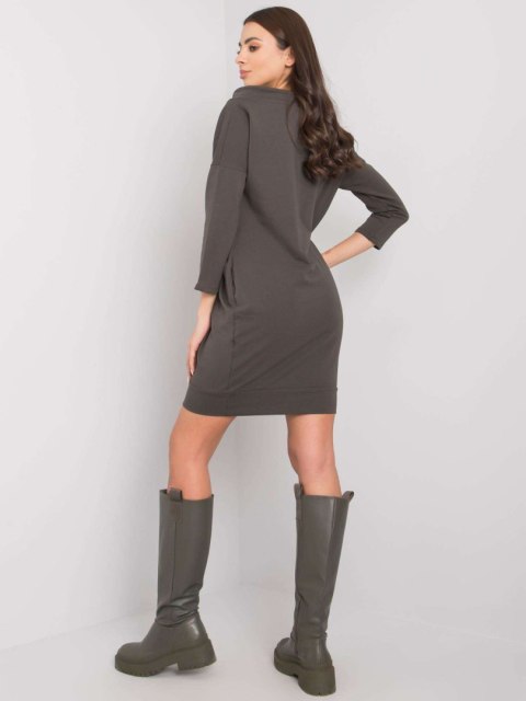 Sukienka RV-SK-4597-1.97 ciemny khaki S/M Sukienka RV-SK-4597-1.97 ciemny khaki S/M