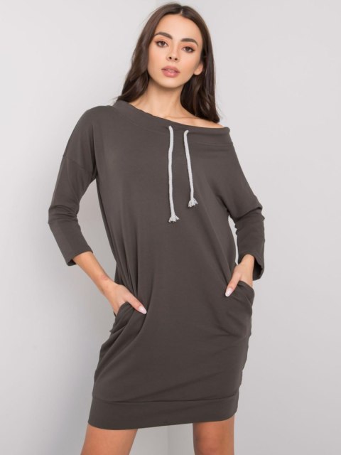 Sukienka RV-SK-4597-1.97 ciemny khaki S/M Sukienka RV-SK-4597-1.97 ciemny khaki S/M