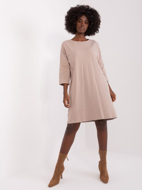 Sukienka RV-SK-7321.70 ciemny bezowy L/XL