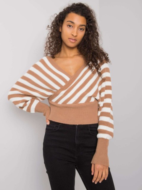 Sweter ASM-SW-7474.82P camelowy Sweter ASM-SW-7474.82P camelowy