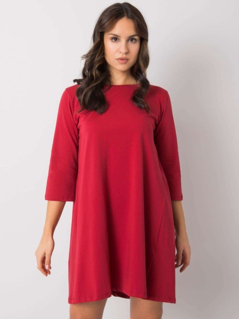 Sukienka RV-SK-7321.70 ciemny czerwony S/M Sukienka RV-SK-7321.70 ciemny czerwony S/M