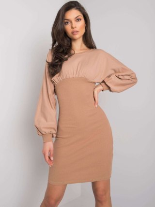 Sukienka RV-SK-7337.19 camelowy L/XL