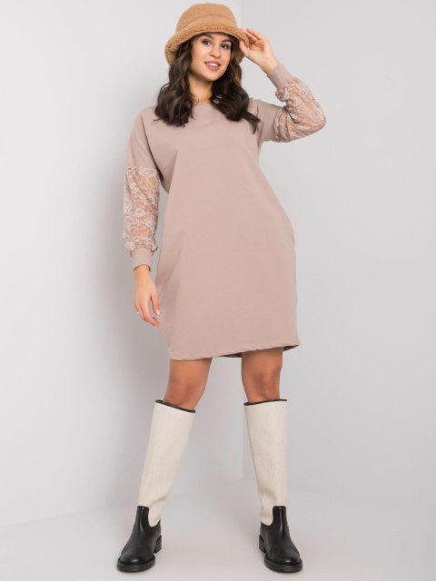 Sukienka RV-SK-7345.73 ciemny bezowy S/M Sukienka RV-SK-7345.73 ciemny bezowy S/M