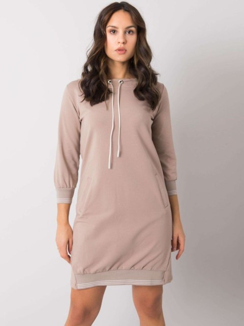 Sukienka RV-SK-7355.93 ciemny bezowy S/M Sukienka RV-SK-7355.93 ciemny bezowy S/M