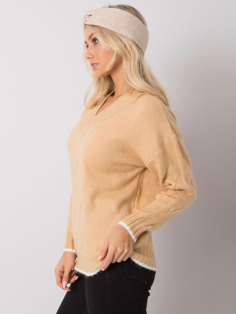 Sweter ASM-SW-7433.96 camelowy Sweter ASM-SW-7433.96 camelowy