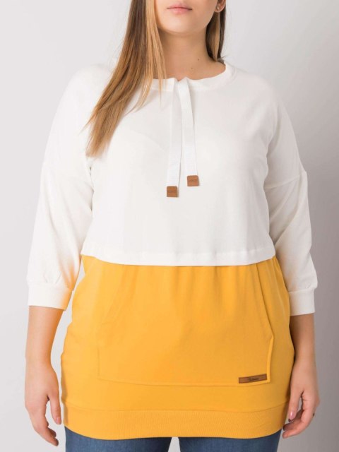Bluza RV-BL-6845.51P biało-żółty Bluza RV-BL-6845.51P biało-żółty