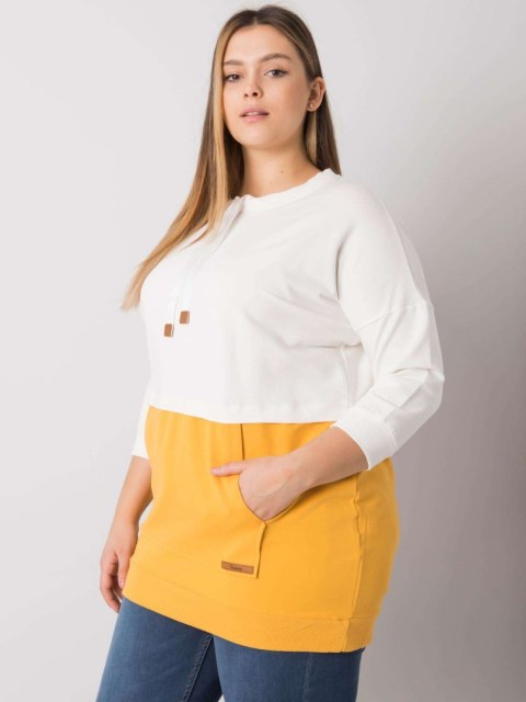 Bluza RV-BL-6845.51P biało-żółty Bluza RV-BL-6845.51P biało-żółty