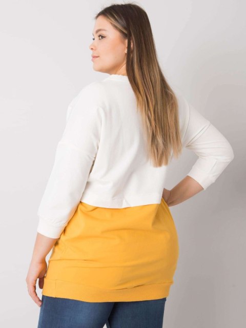 Bluza RV-BL-6845.51P biało-żółty Bluza RV-BL-6845.51P biało-żółty