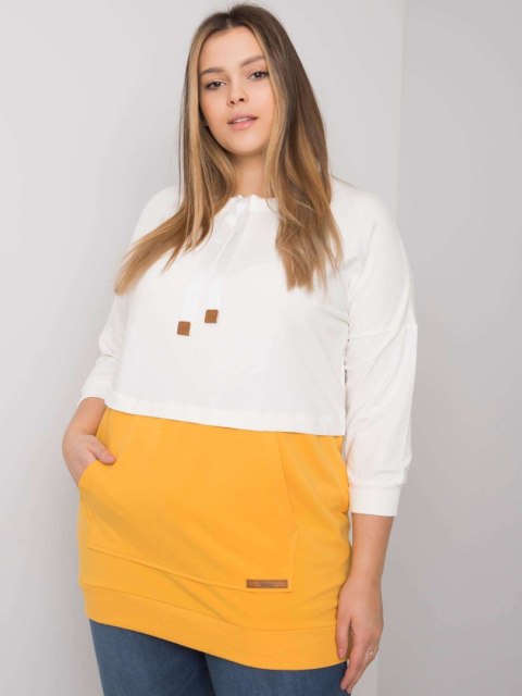 Bluza RV-BL-6845.51P biało-żółty Bluza RV-BL-6845.51P biało-żółty