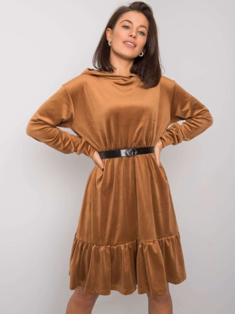 Sukienka FA-SK-7563.11P camelowy Sukienka FA-SK-7563.11P camelowy