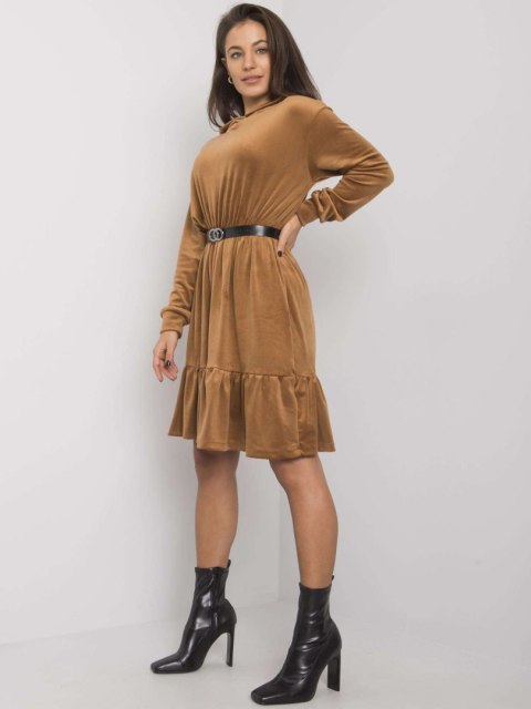 Sukienka FA-SK-7563.11P camelowy Sukienka FA-SK-7563.11P camelowy
