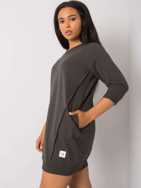 Sukienka RV-SK-6847.59P ciemny khaki Sukienka RV-SK-6847.59P ciemny khaki