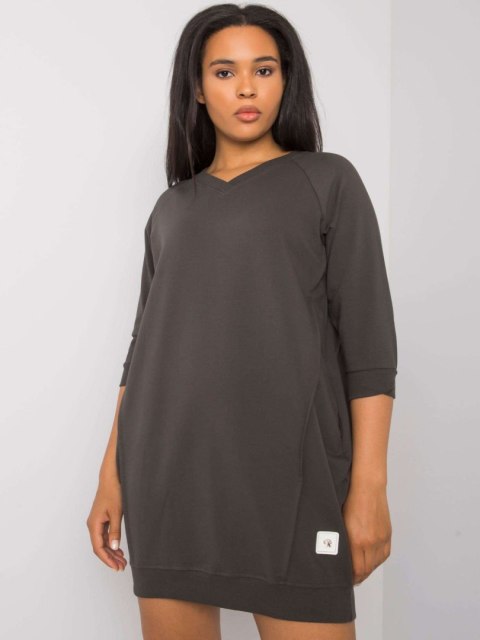 Sukienka RV-SK-6847.59P ciemny khaki Sukienka RV-SK-6847.59P ciemny khaki
