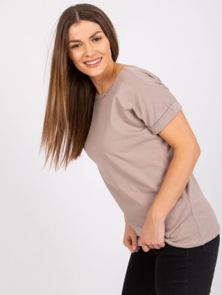 Bluzka RV-BZ-7544.00 ciemny bezowy L