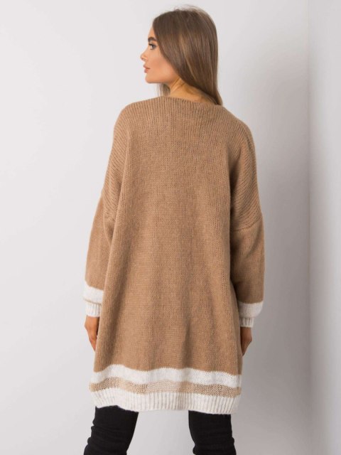 Kardigan TW-SW-BI-A21768.21 camelowy Kardigan TW-SW-BI-A21768.21 camelowy