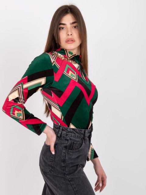 Bluzka DHJ-BZ-6291-2.32P ciemny zielony