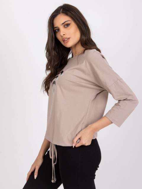 Bluzka RV-BZ-7547.12P ciemny bezowy L/XL Bluzka RV-BZ-7547.12P ciemny bezowy L/XL