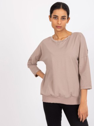 Bluzka RV-BZ-7550.58 ciemny bezowy L/XL