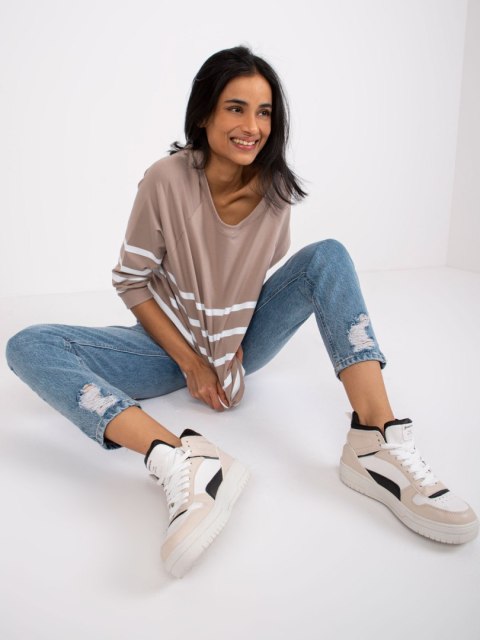 Bluzka RV-BZ-7556.68 ciemny bezowy L/XL Bluzka RV-BZ-7556.68 ciemny bezowy L/XL