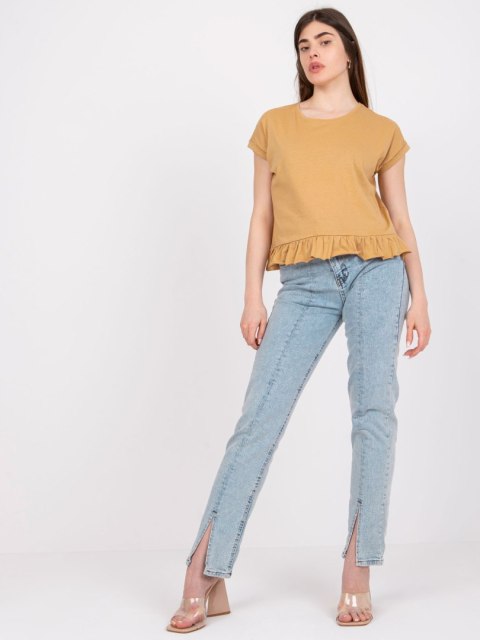 T-shirt TW-TS-1053.21X camelowy M T-shirt TW-TS-1053.21X camelowy M