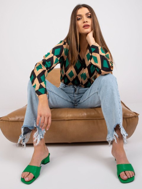 Bluzka DHJ-BZ-15256.53P czarno-zielony Bluzka DHJ-BZ-15256.53P czarno-zielony