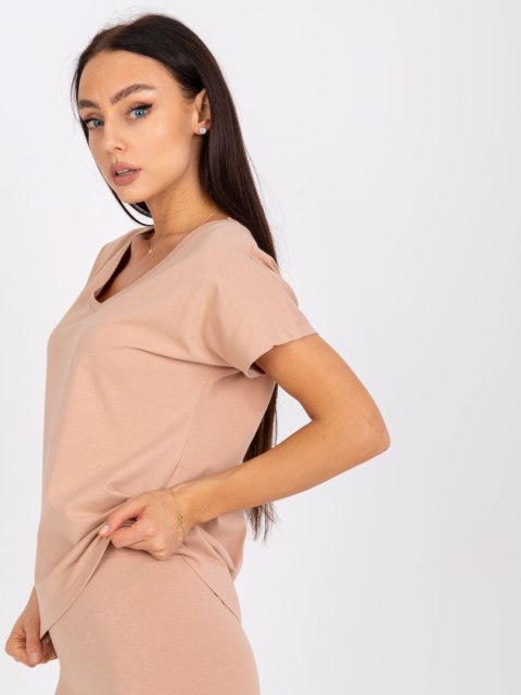 T-shirt AP-TS-A-004 camelowy L T-shirt AP-TS-A-004 camelowy L