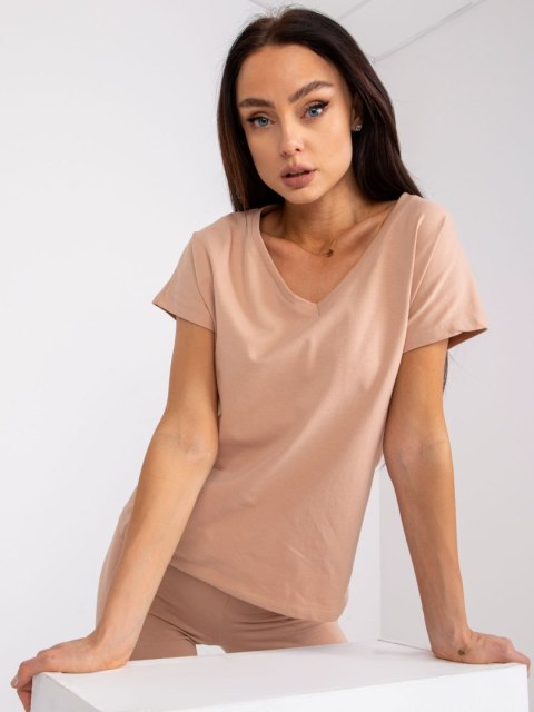 T-shirt AP-TS-A-004 camelowy S T-shirt AP-TS-A-004 camelowy S