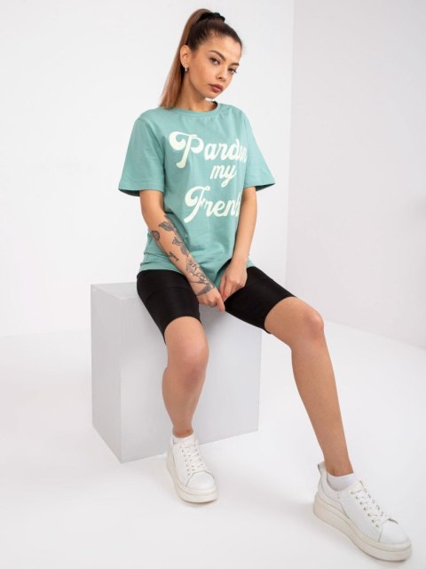 T-shirt FA-TS-7677.91P mietowy T-shirt FA-TS-7677.91P mietowy