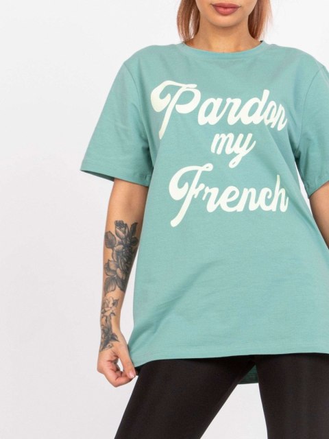 T-shirt FA-TS-7677.91P mietowy T-shirt FA-TS-7677.91P mietowy