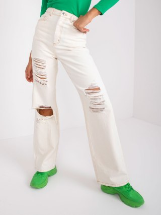 Spodnie jeans RO-SP-PNT-N08.75P jasny beżowy 42